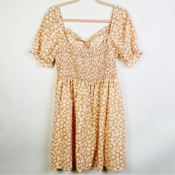 MISSGUIDED Tie Bust Milkmaid Floral‎ Dress Size 8 - Picture 6 of 8